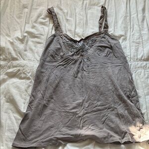 American Eagle Outfitters Textured Gray Top